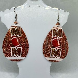 Football drop earrings for those moms who love football.